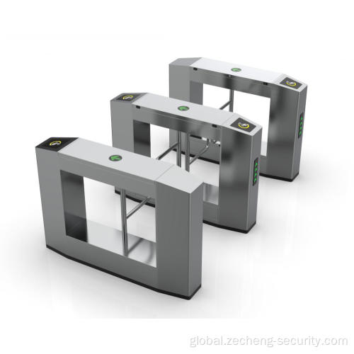 Pedestrian Control Swing Barriers Stainless Steel Electronic Swing Turnstile Gate Factory